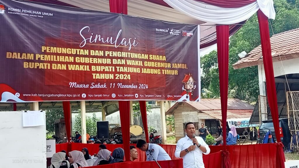 Simulasi Pencoblosan Pilkada, KPU Tanjung Jabung Timur, Hadirkan ratusan pemilih