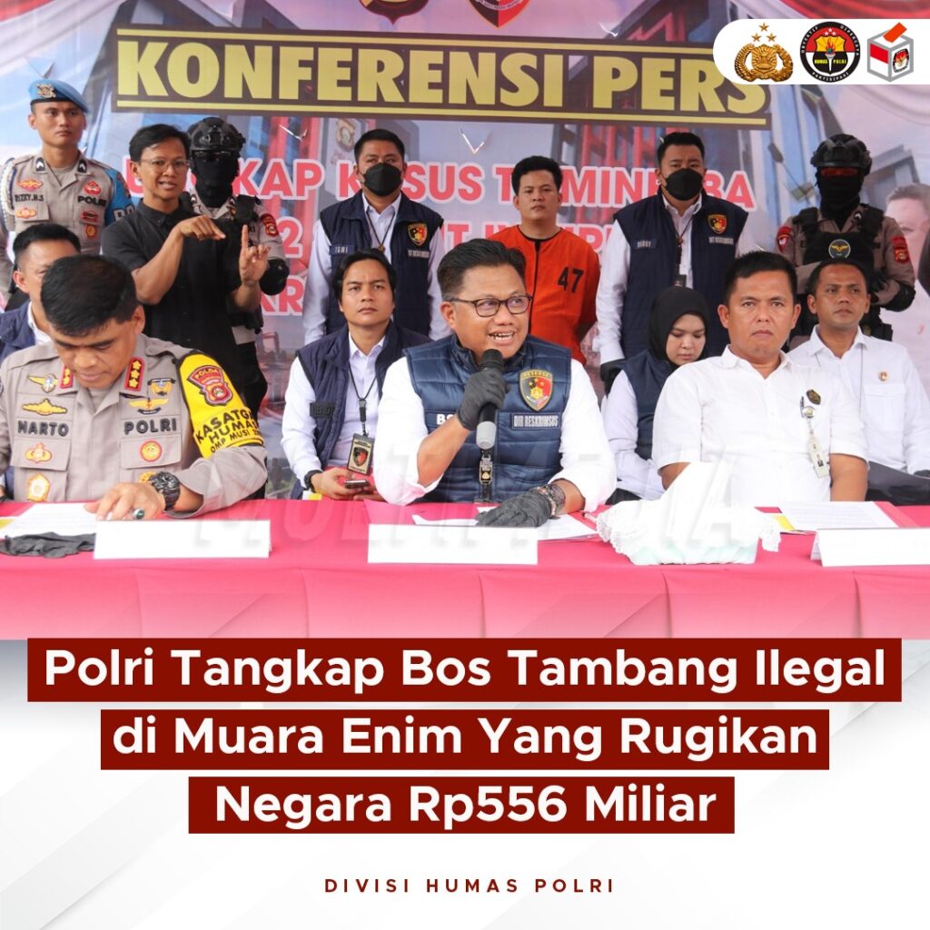 Polda Sumsel Amankan Bos Tambang Ilegal