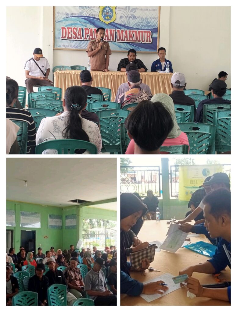 PT.BGP Indonesia Crew Serahkan Kompensasi Kewarga Desa Pandan Makmur