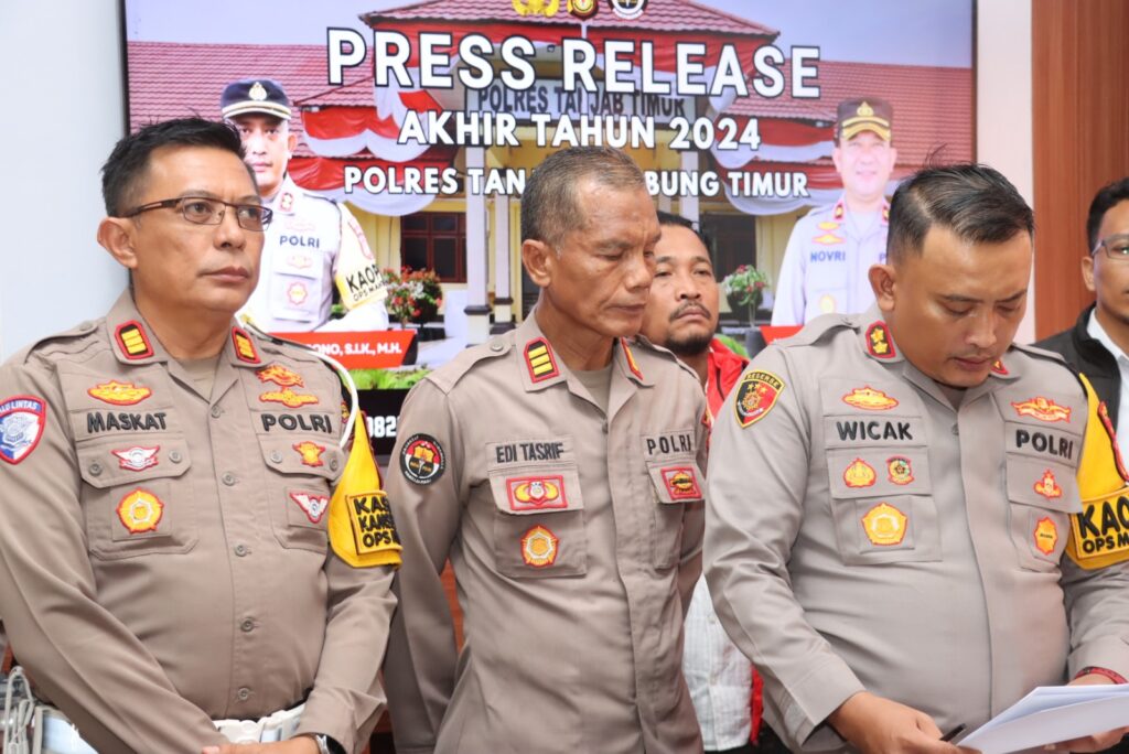 Pres Rilis Penanganan Tindak Pidana Tahun 2024