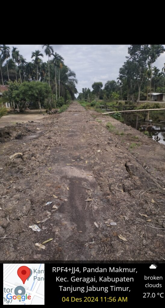 Pembangunan Tanggul Desa Pandan Makmur Diduga Tidak Sesuai Teknis