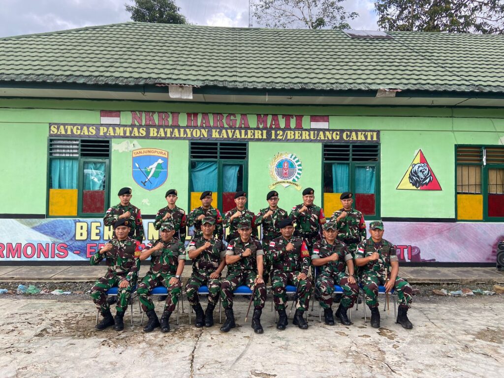 Pamtas Yonkav 12/BC Terima Kunjungan Danrem 121/Abw 