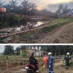 Petro China Renovasi Jembatan Penghubung Kecamatan Geragai