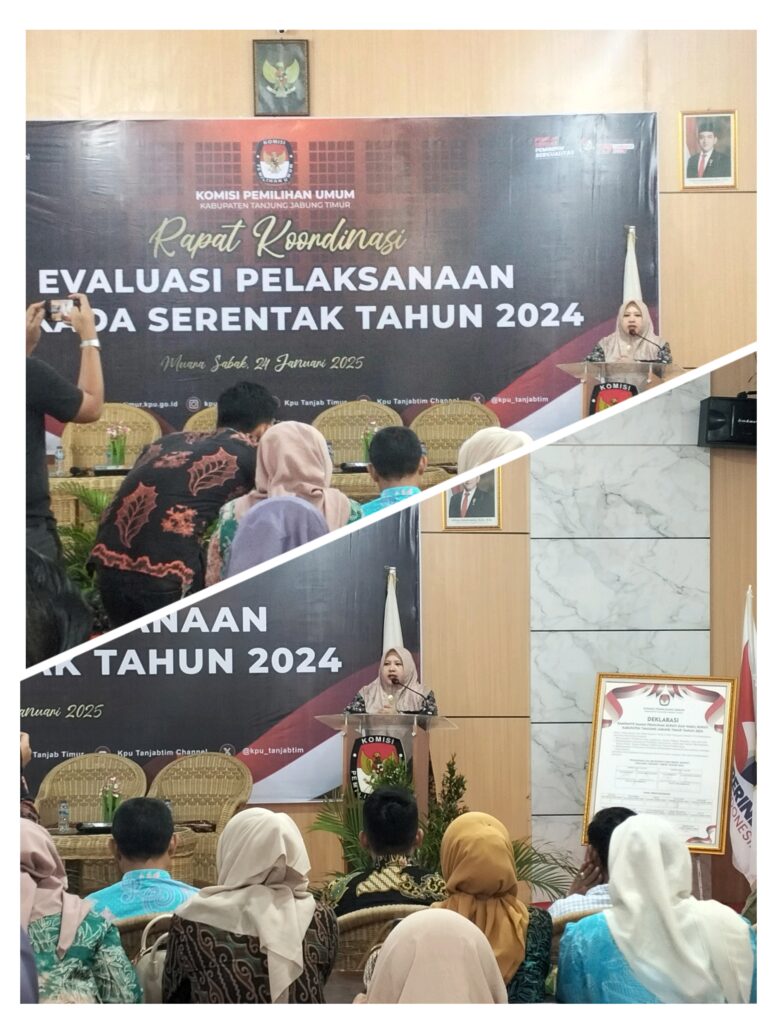 KPU Tanjabtim Laksanakan Rakor Evaluasi Pilkada Serentak Tahun 2024