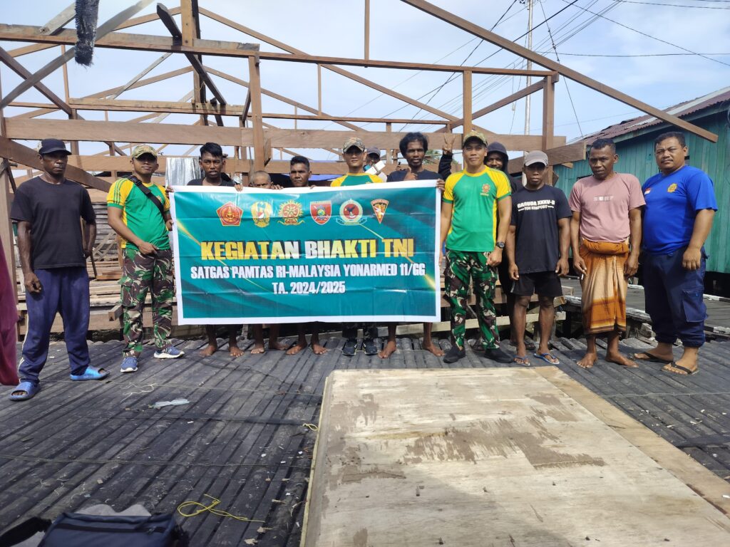 Satgas Pamtas Yonarmed 11 Kostrad Perkuat Kebersamaan