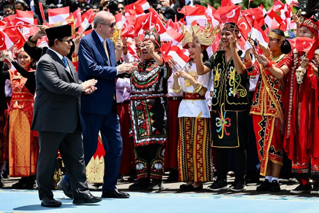 Presiden Turkiye di Sambut Pasukan Berkuda